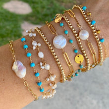 Load image into Gallery viewer, Paperclip Bracelet with Pearl