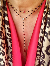 Load image into Gallery viewer, Black Spinel Choker with Ruby