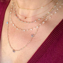 Load image into Gallery viewer, Gold Necklace with Garnet Drop