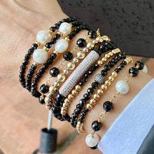 Load image into Gallery viewer, Black Onyx with Pave Bar