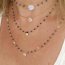 Load image into Gallery viewer, Long Sapphire Necklace with Moonstone