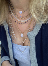 Load image into Gallery viewer, Long Sapphire Necklace with Moonstone
