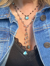 Load image into Gallery viewer, Black Spinel Necklace with Labradorite
