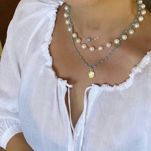 Load image into Gallery viewer, Turquoise Necklace with Lotus