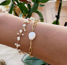Load image into Gallery viewer, Pearl Cluster Bracelet - Boho