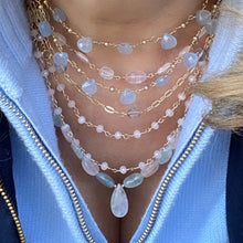 Load image into Gallery viewer, Long Rose Quartz Necklace