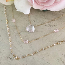 Load image into Gallery viewer, Tiny Rose Quartz Beads Choker