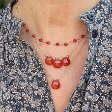 Load image into Gallery viewer, Carnelian Gold Necklace - Pooja