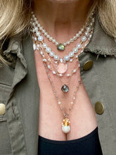 Load image into Gallery viewer, Pearl Necklace with Labradorite