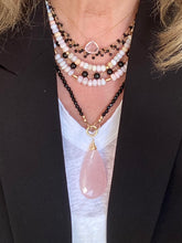 Load image into Gallery viewer, Long Black Spinel Cluster Necklace