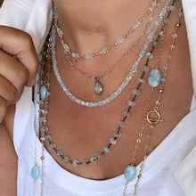 Load image into Gallery viewer, Aquamarine Beads Necklace - Flo