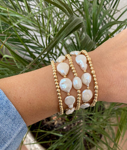 GOLD BEADS WITH PEARL