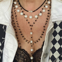 Load image into Gallery viewer, Black Spinel with Freshwater Pearl