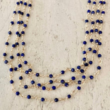 Load image into Gallery viewer, Lapis Necklace / Wrap Bracelet