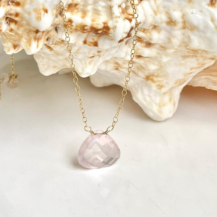 ROSE QUARTZ NECKLACE - GRANDEZZA