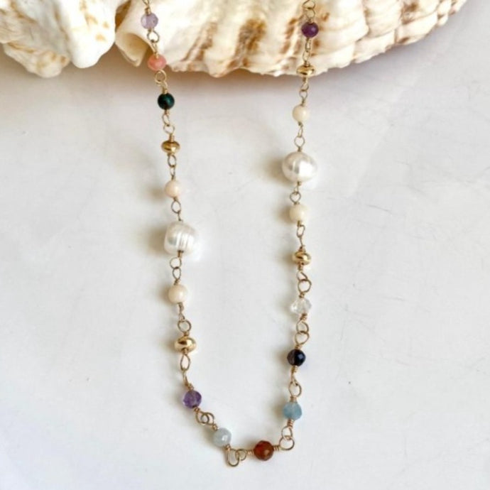 MIXED GEMSTONE NECKLACE - MARA