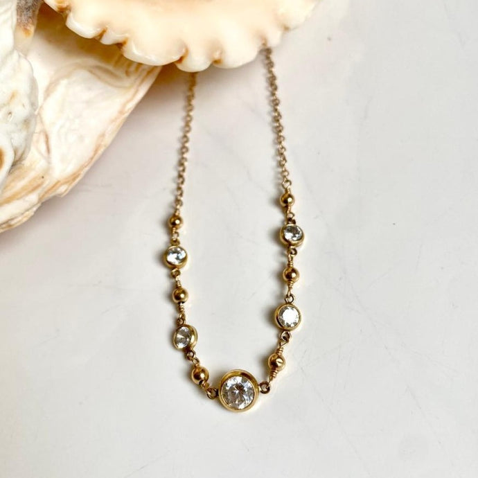 GOLD ZIRCONIA CHOKER - KYLIE