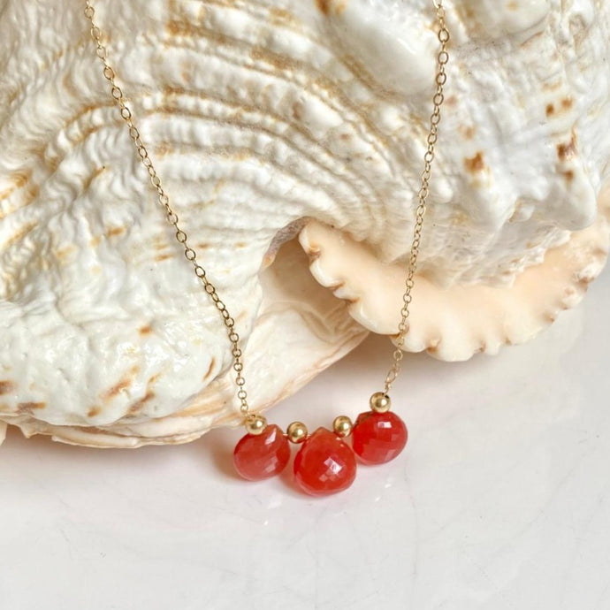 CARNELIAN GOLD NECKLACE - MATA