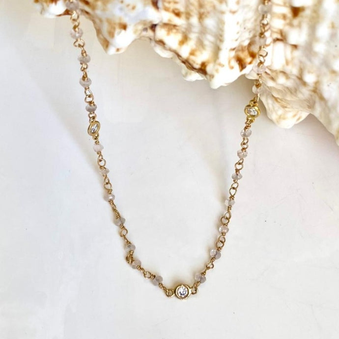 ROSEQUARTZ CHOKER - JOY
