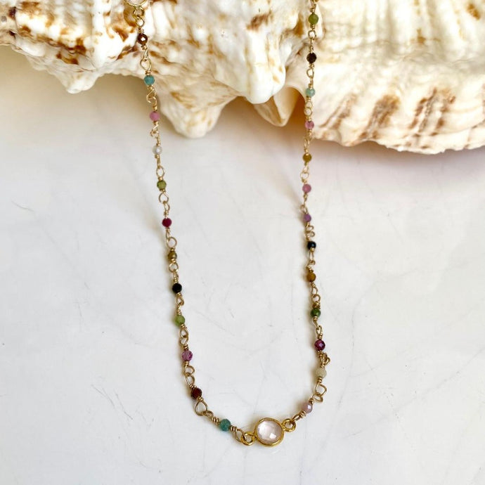 Gemstone Mix Necklace - Rosa