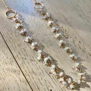 Gemstone Cluster Necklace - Enya
