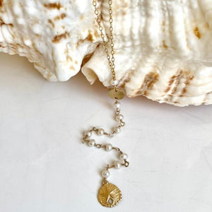 GOLD CHAIN AND PEARL NECKLACE - SANDY