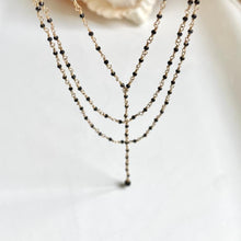 Load image into Gallery viewer, BLACK SPINEL NECKLACE - BLACK WIDOW
