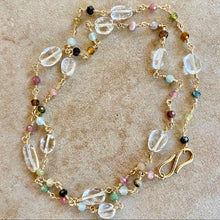 Load image into Gallery viewer, Gemstone necklace with infinity
