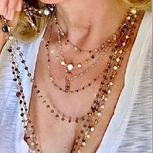 Load image into Gallery viewer, Gemstone necklace with infinity
