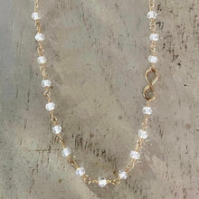 Load image into Gallery viewer, Gemstone necklace with infinity
