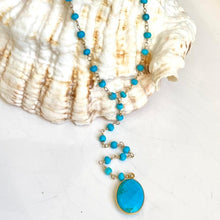 Load image into Gallery viewer, TURQUOISE LARIAT NECKLACE - MAYFAIR
