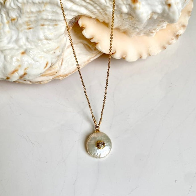 GOLD PEARL NECKLACE - FLORENCE