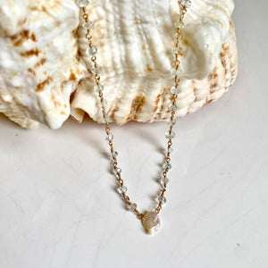Gemstone Necklace - Keshi