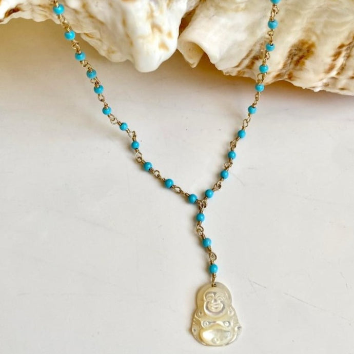 TURQUOISE NECKLACE - BUDDHA