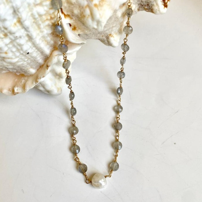 KESHI PEARL NECKLACE - DAWN