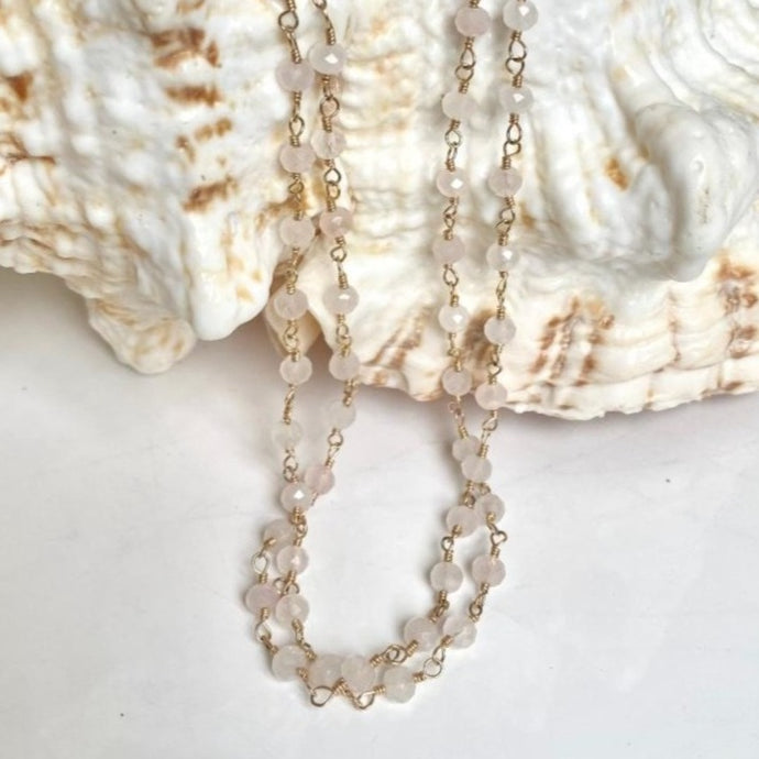 ROSE QUARTZ NECKLACE - CALMA