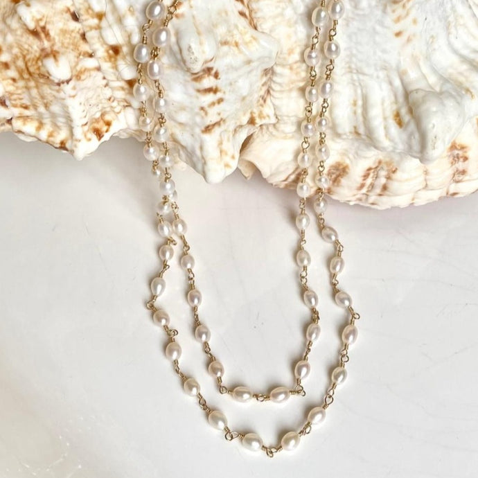 LONG PEARL NECKLACE - PULIA