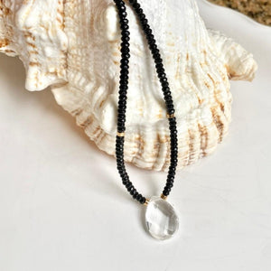 BLACK SPINEL NECKLACE - TARA
