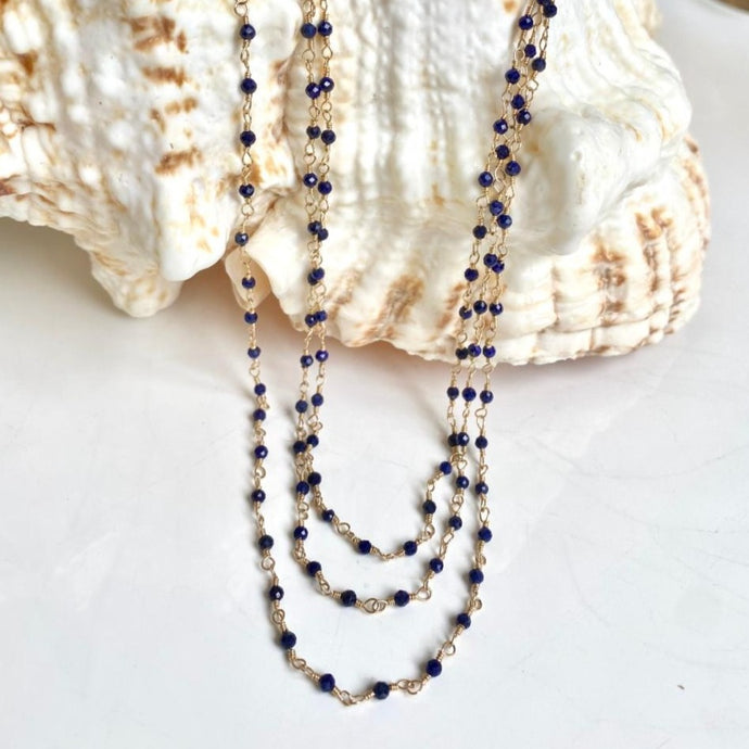 LAPIS NECKLACE / WRAP BRACELET - SANTORINI