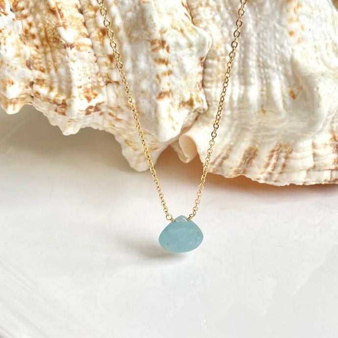MILKY AQUAMARINE NECKLACE - VODA