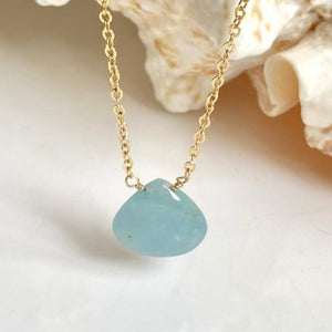 MILKY AQUAMARINE NECKLACE - VODA