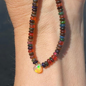 BLACK OPAL NECKLACE - SARA