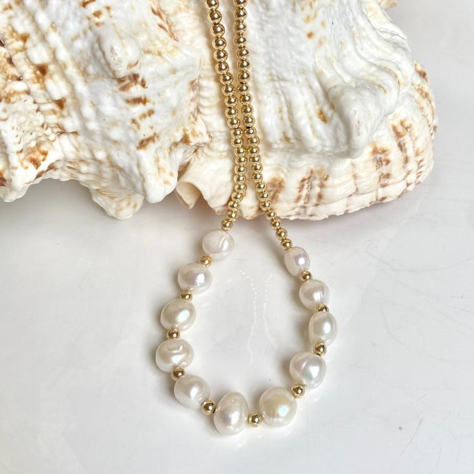 Gold Ball with Freshwater Pearls