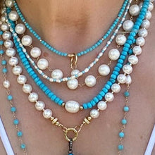 Load image into Gallery viewer, PEARL TURQUOISE MIX NECKLACE - TAHITI
