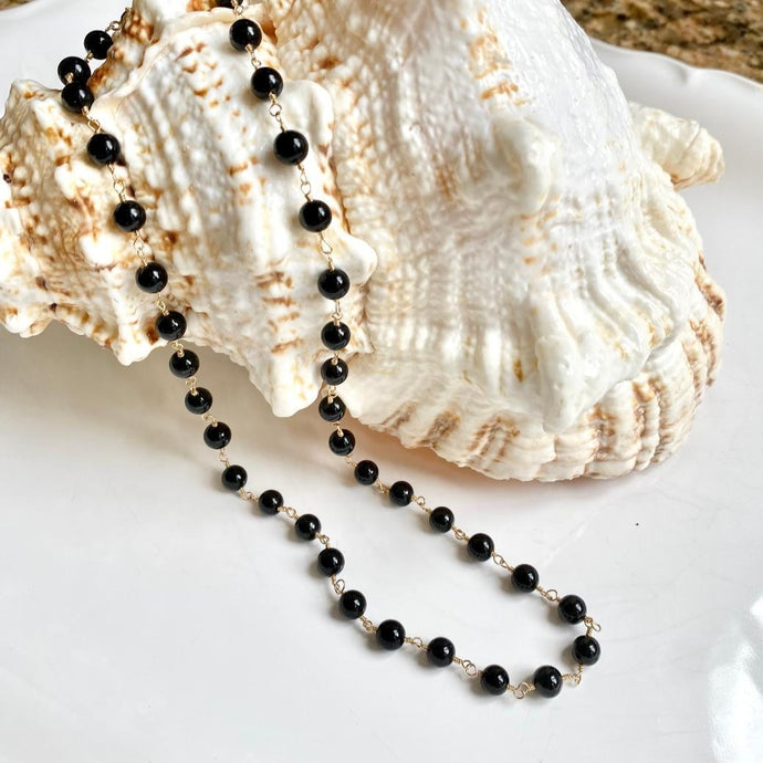 BLACK OBSIDIAN NECKLACE - SHIVA