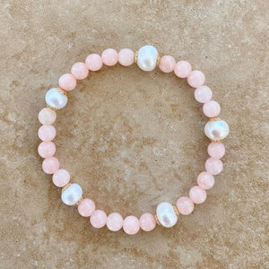AGATE BRACELET WITH PEARLS