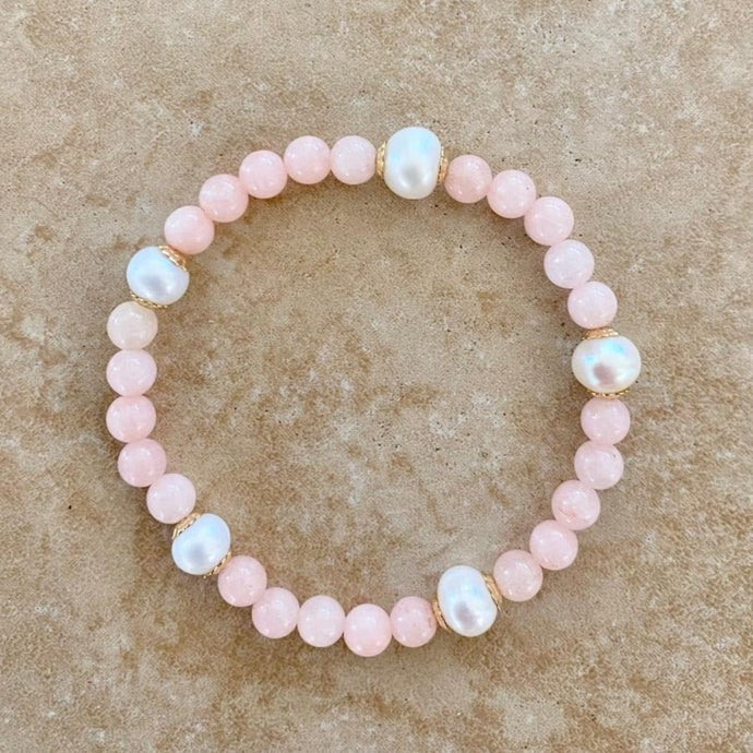 AGATE BRACELET WITH PEARLS