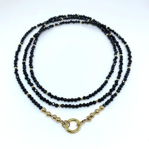 BLACK SPINEL NEKLACE - MAKEDA