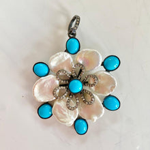 Load image into Gallery viewer, TURQUOISE FLOWER -
