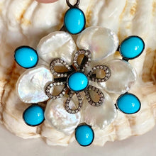 Load image into Gallery viewer, TURQUOISE FLOWER -
